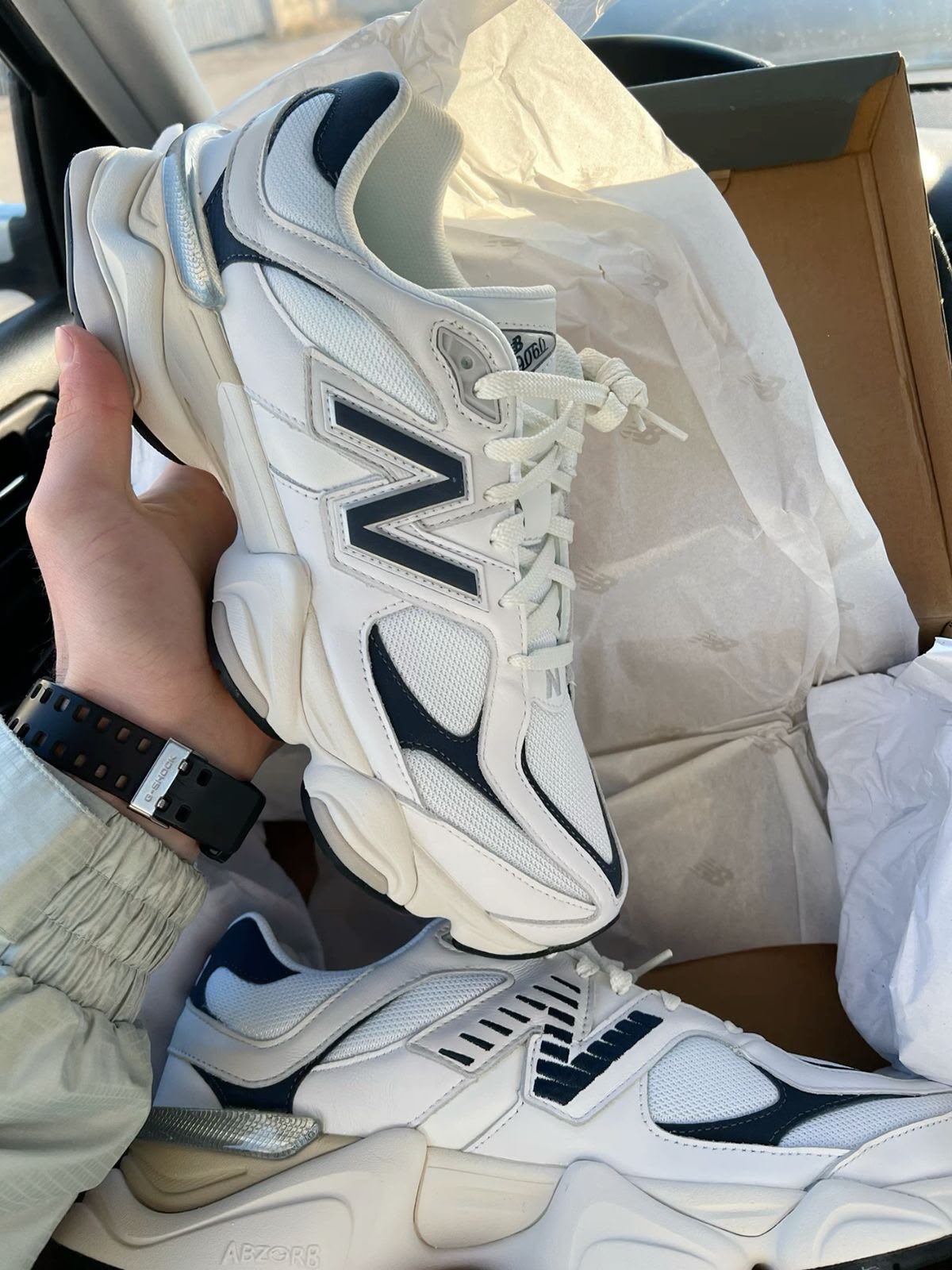 new balance 9060 white black